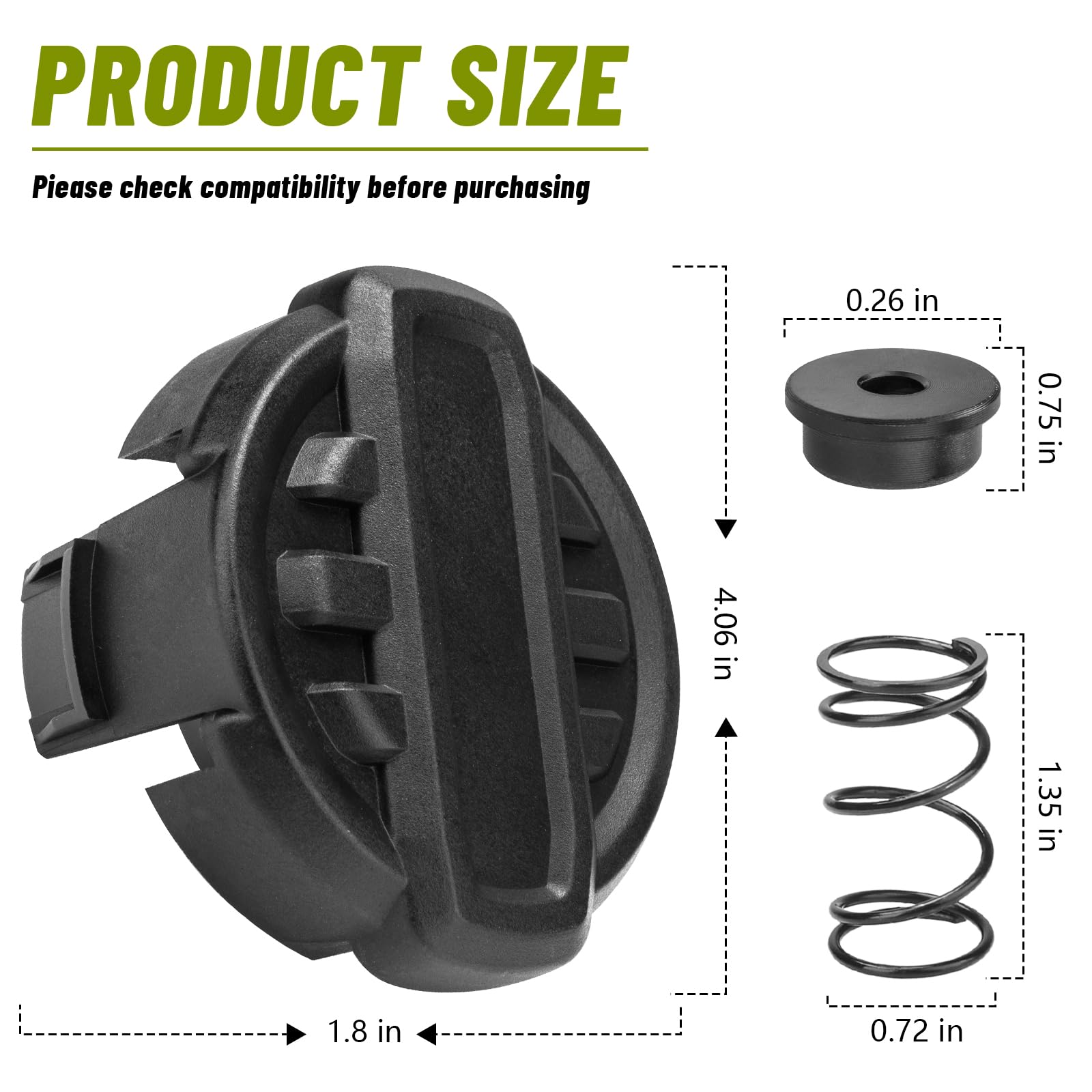 Alocs two-pack includes springs and caps for ready replacements.