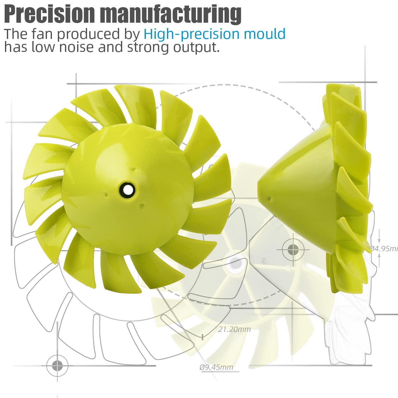 Alocs easy-installation guide showing quick screw removal and blade swap.