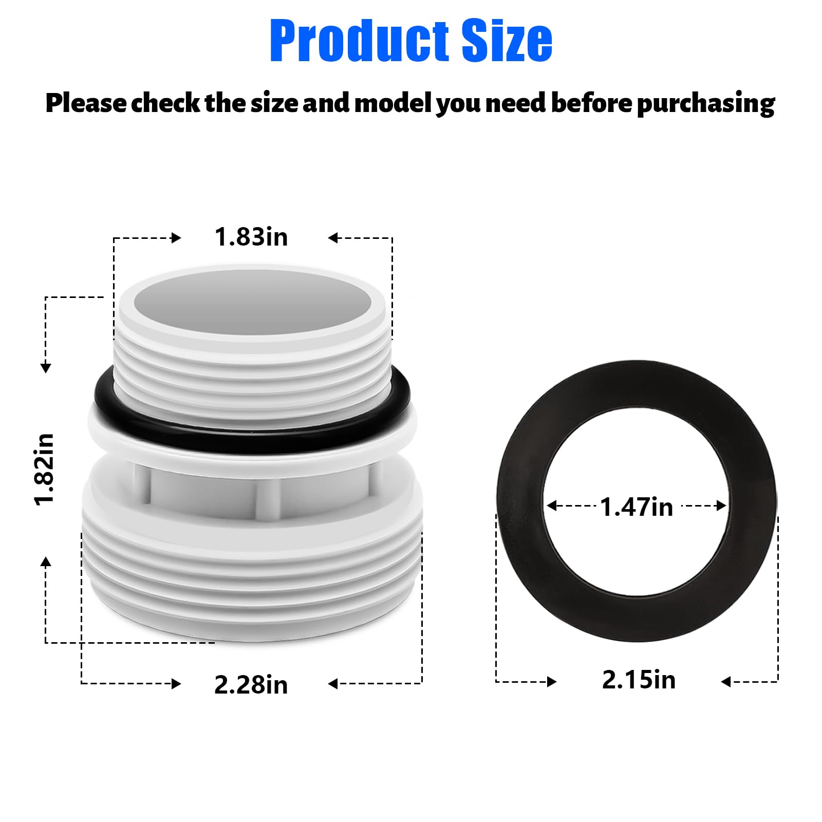 Easy pool setup with adapter for above-ground pools