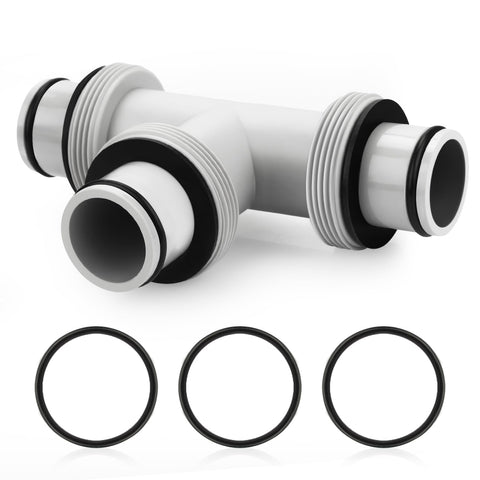Alocs 1.5-inch to 1.5-inch T-joint connector for secure pool hose connections.