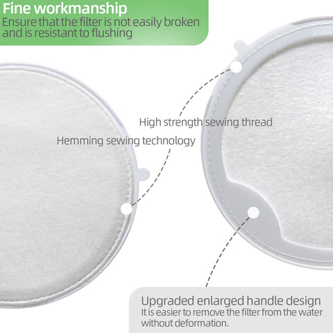 Ten-micron polypropylene material captures oils and lotions before main cartridge