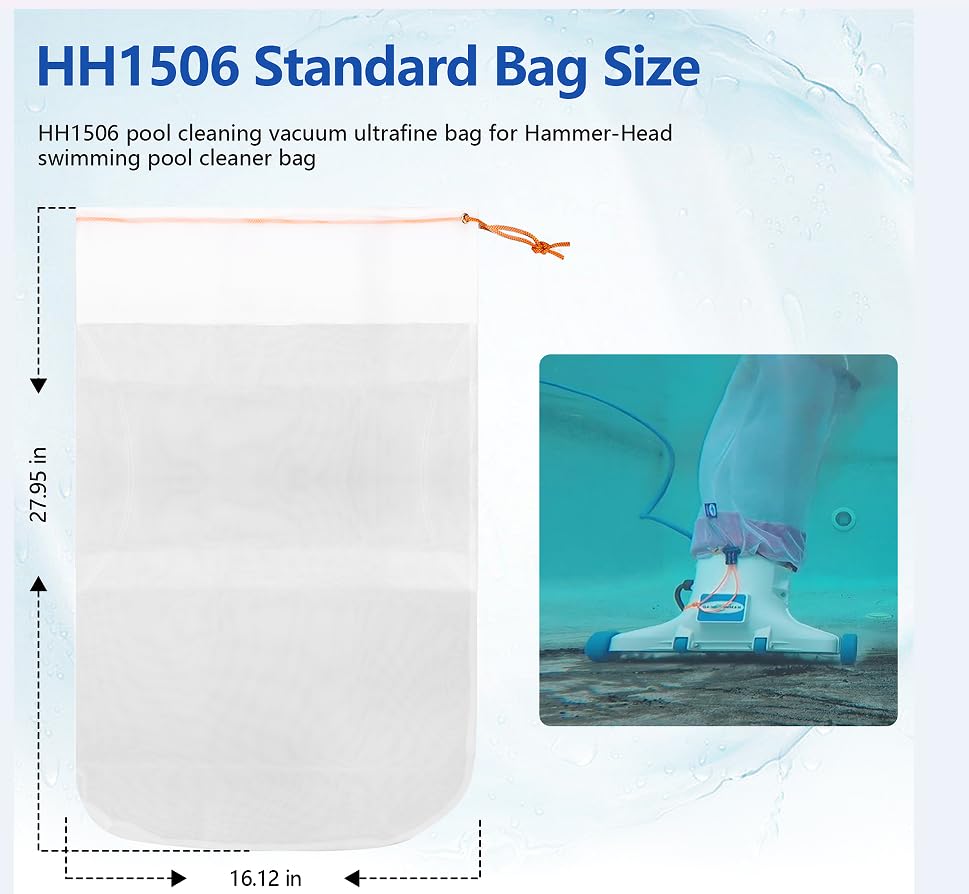 Close-up of Alocs bag material showing 100-micron filtration capability
