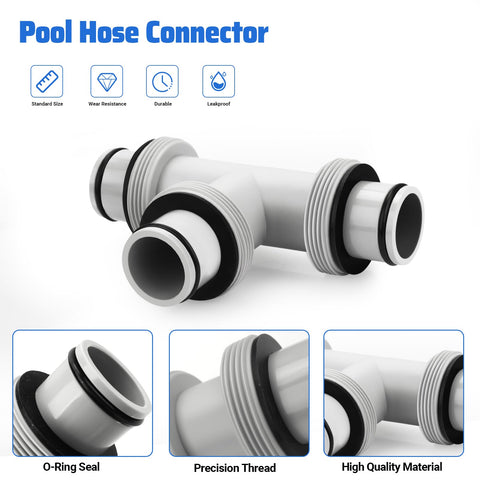 Alocs pool hose extender shows added reach and flexibility.