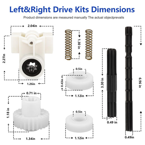Alocs short plastic shaft supports quick axle replacement.