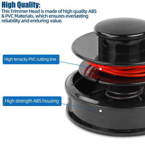 Alocs trimmer head uses ABS and PVC for durable performance