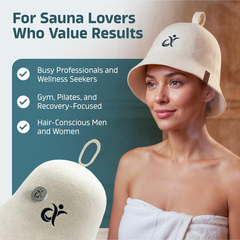 Lightweight breathable merino wool fabric featured in Aloru sauna hat