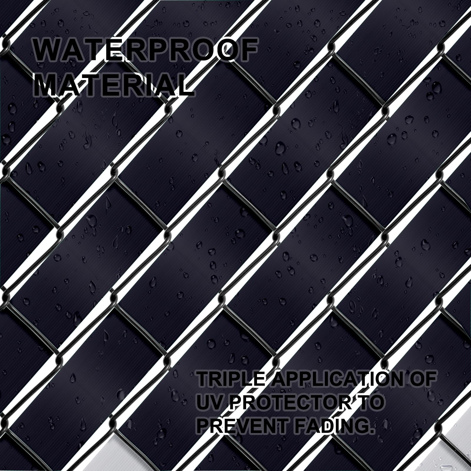 ALOSUTR black privacy strip enhances decks and patios.