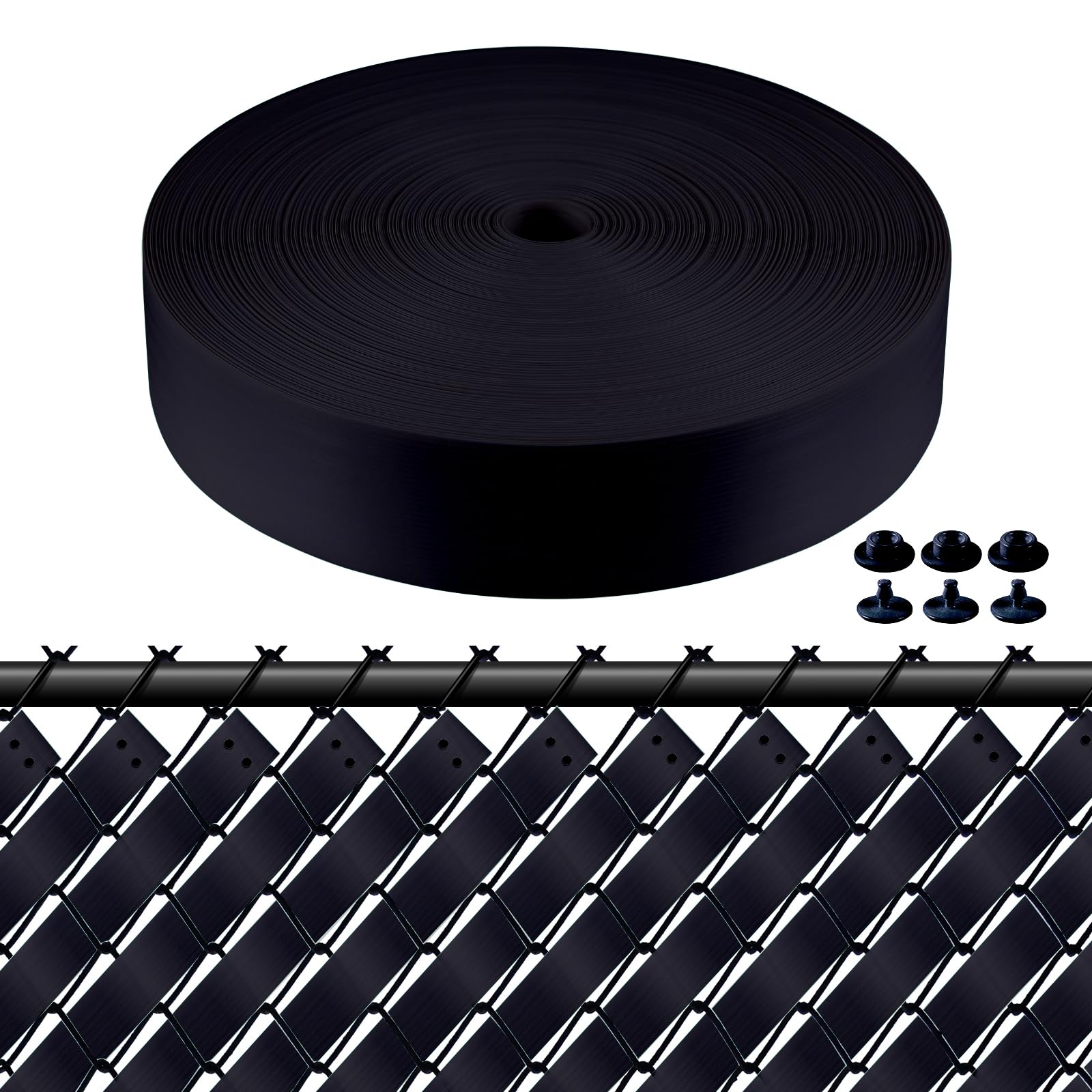ALOSUTR privacy strip with 200 clasps included for quick installation.