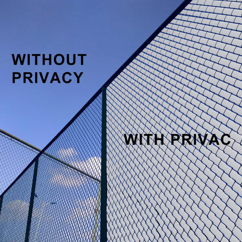 Outdoor setup on backyard gate with UV-protected polyethylene