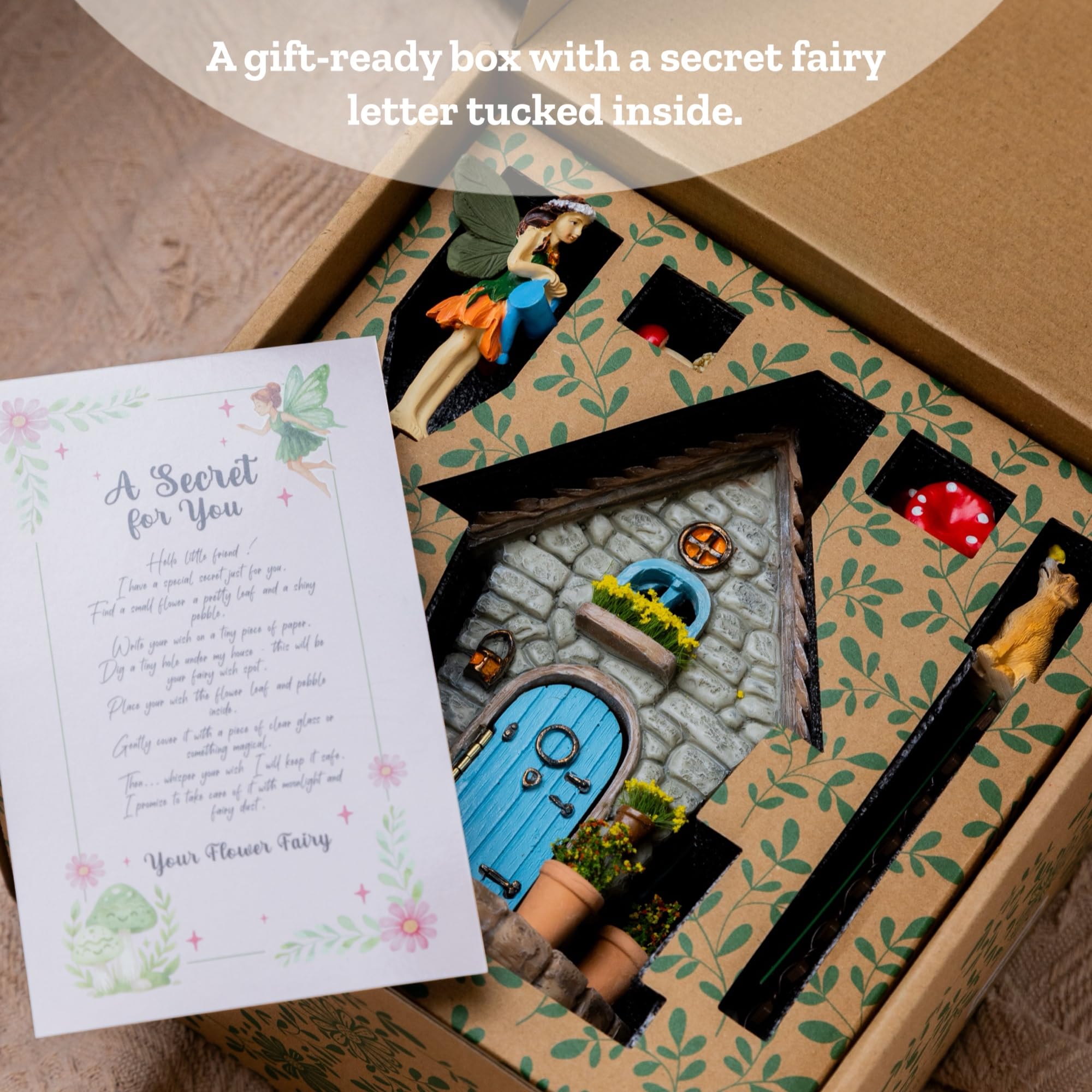 ALOVAK Fairy Garden Kit gift-ready packaging protects delicate pieces during transit