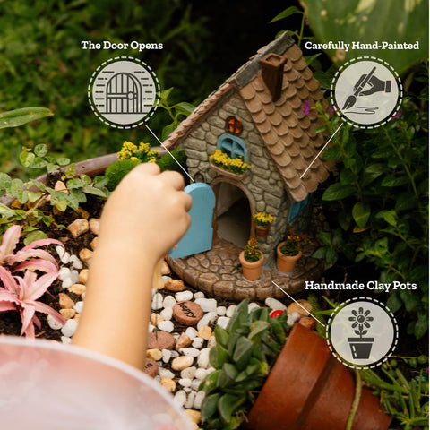 ALOVAK Fairy Garden Kit garden fence and stepping stones