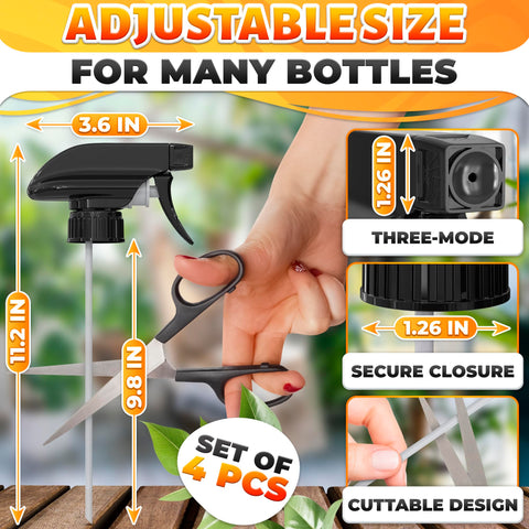 ALPENKOK adjustable-tube nozzle fits standard bottles for versatile tasks.