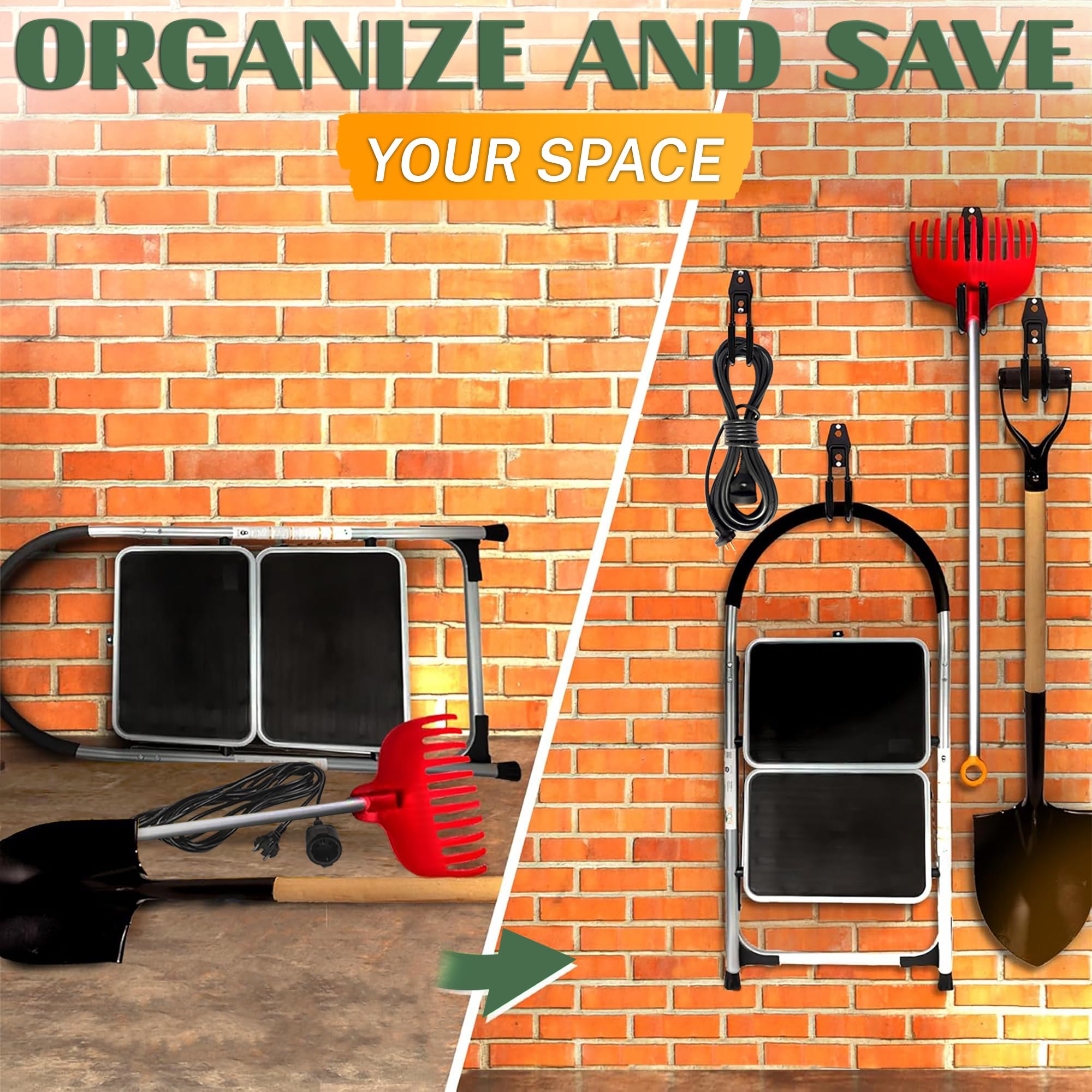 ALPENKOK Hose Hook Wall Mount storage use keeps tools and cords organized.