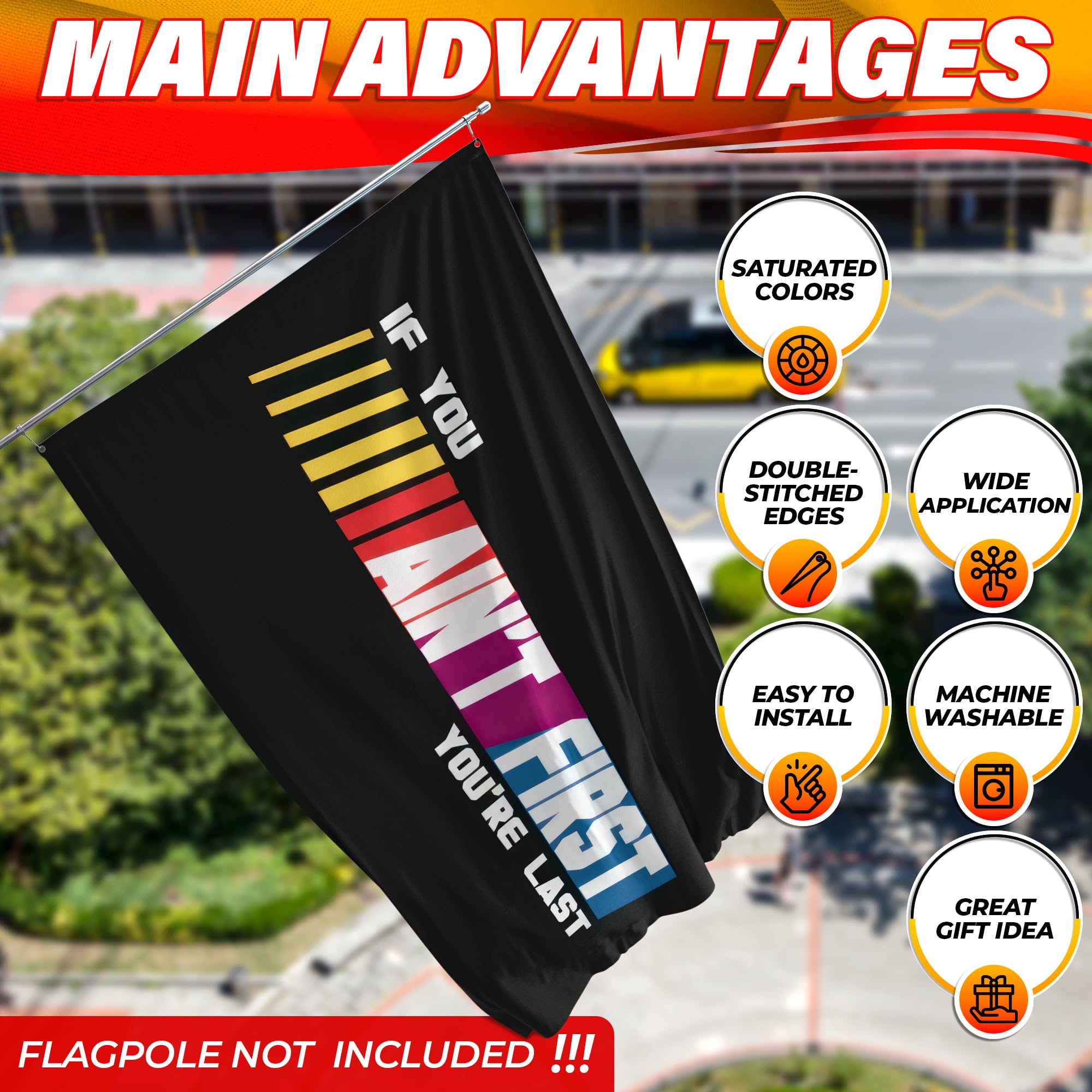 ALPENKOK mancave decorative flag, water-resistant for year-round display