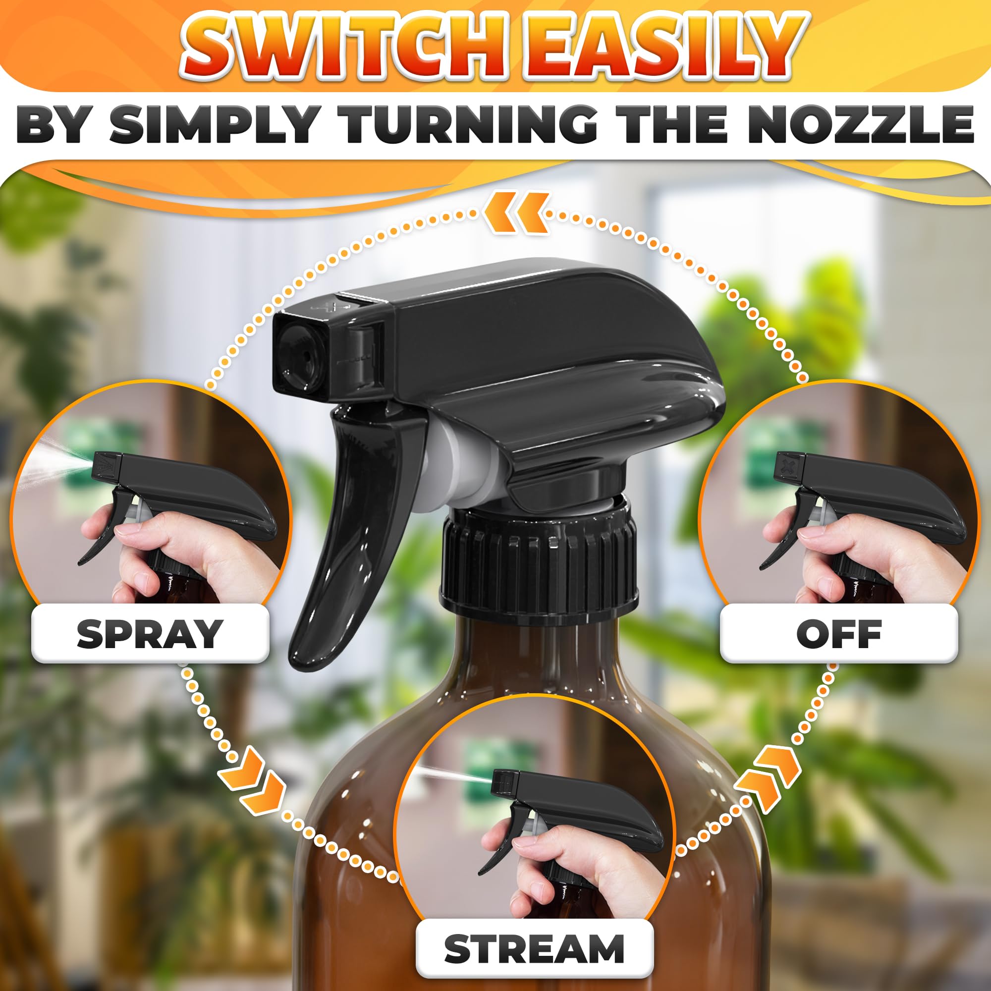 ALPENKOK secure-fit design keeps nozzle stable on 8 oz and 16 oz bottles.
