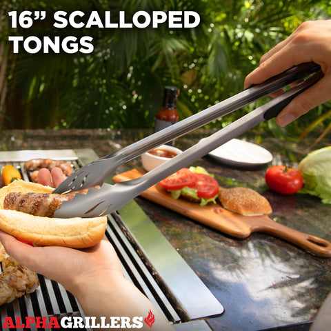 Alpha Grillers 18-inch silicone basting brush for thorough, even sauce application.