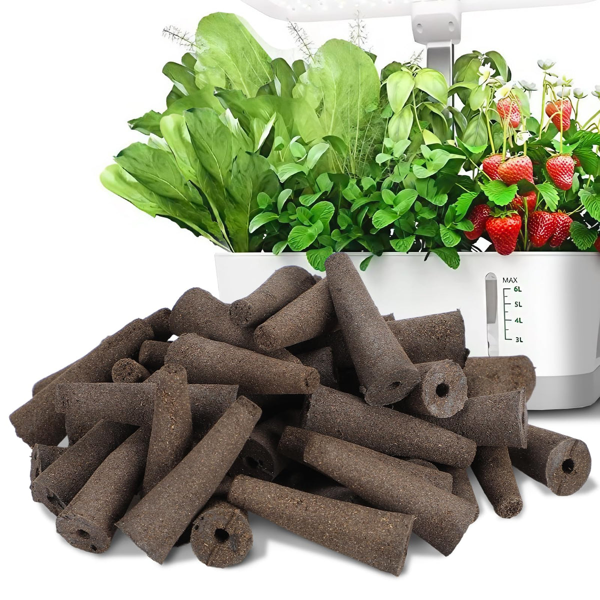 Alphatool 50-pack grow sponges in package ready for AeroGarden seed starting