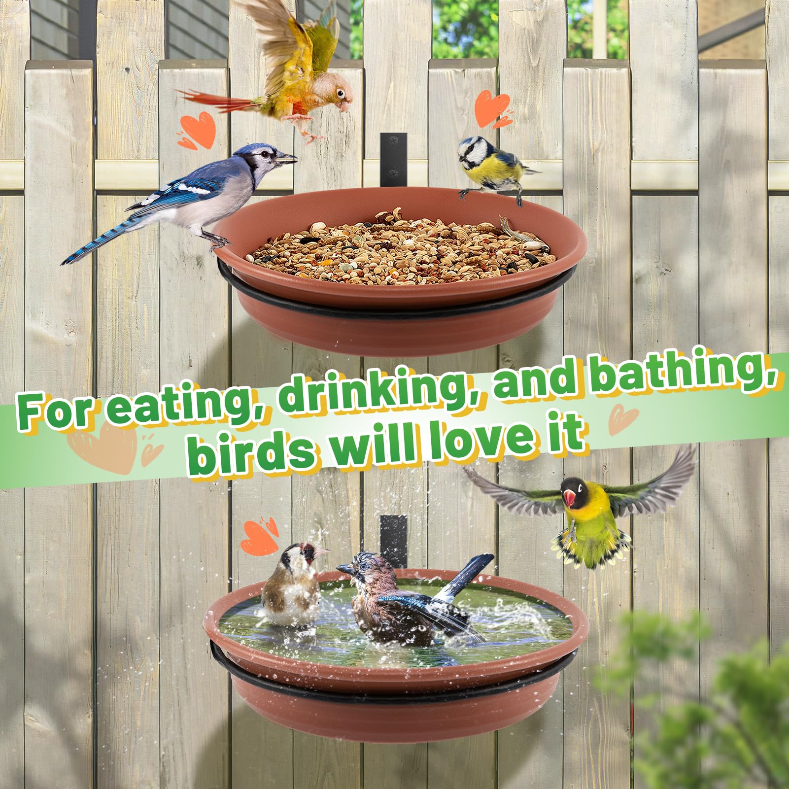 Alphatool foldable bird feeder tray shown folded and stored