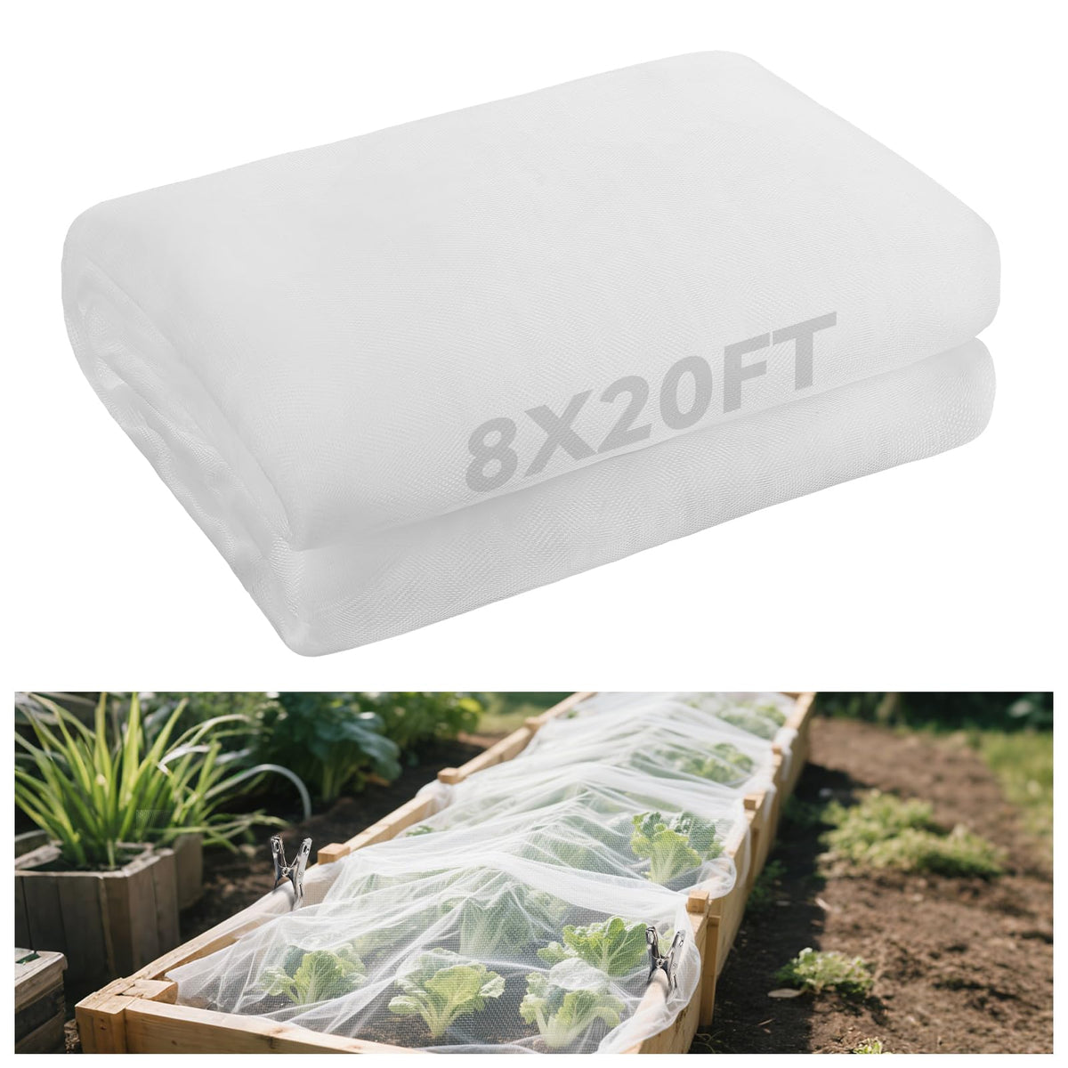 Alphatool garden netting ultra-fine mesh for pest protection in the garden.