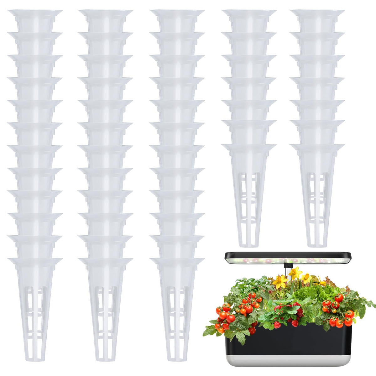 Alphatool grow baskets for AeroGarden compatibility enable flexible, quick replacements.