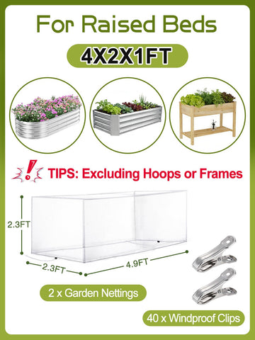 Alphatool lightweight polyethylene netting is durable for repeated growing seasons.
