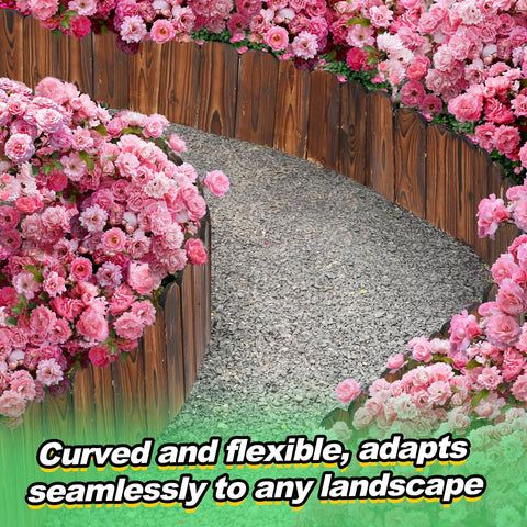Alphatool rustic pine garden fence side view highlights durable weather resistance