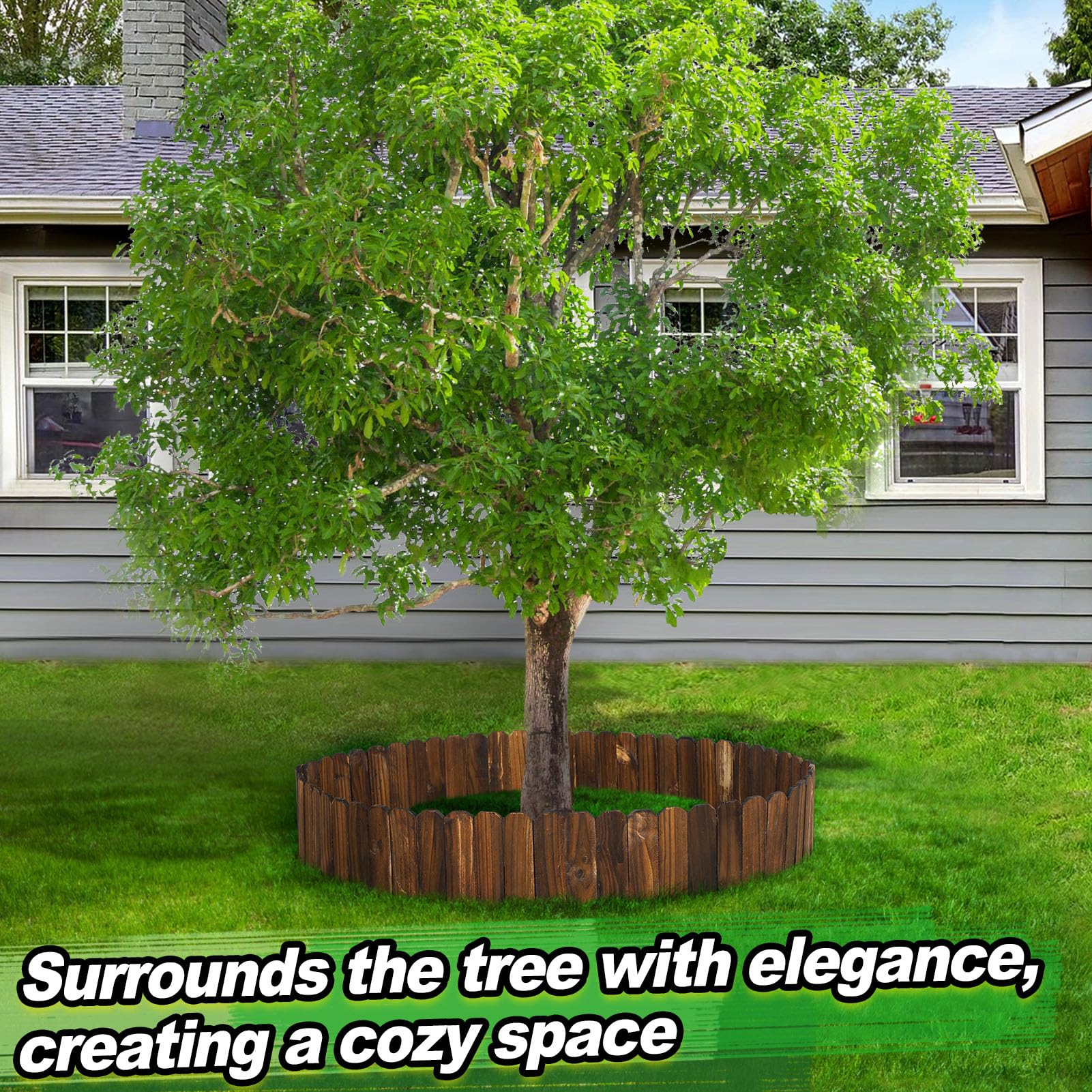 Alphatool rustic pine garden fence weathered finish maintains charm