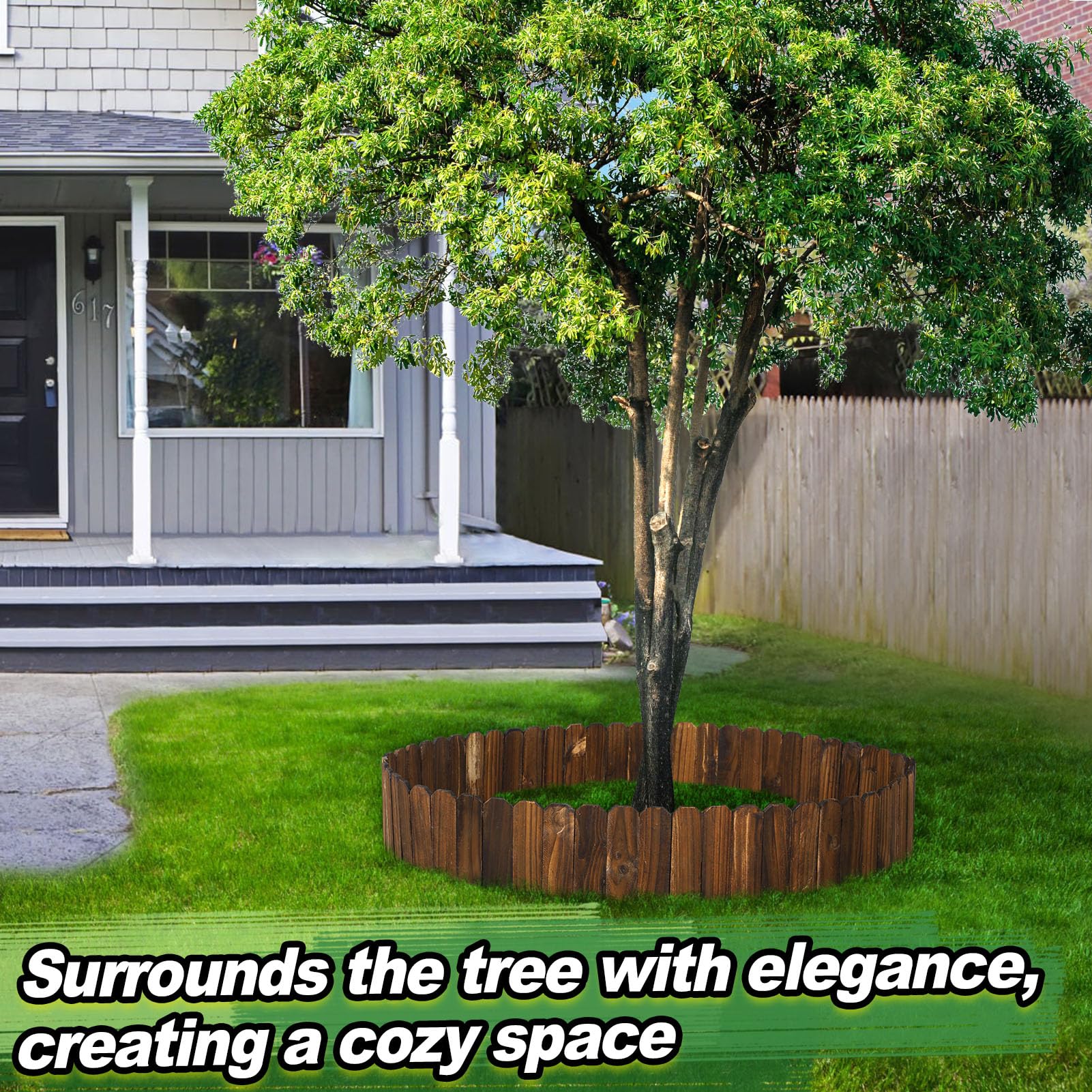 Alphatool Rustic Pine Garden Fence weatherproof finish resists fading