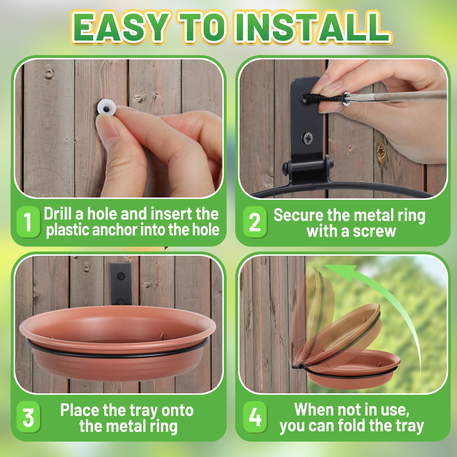 Alphatool weather-resistant outdoor bird feeder with birds