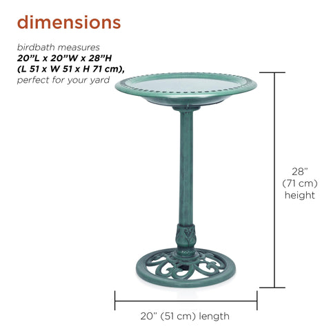 Durable polypropylene construction resists rust and weather for outdoor use.
