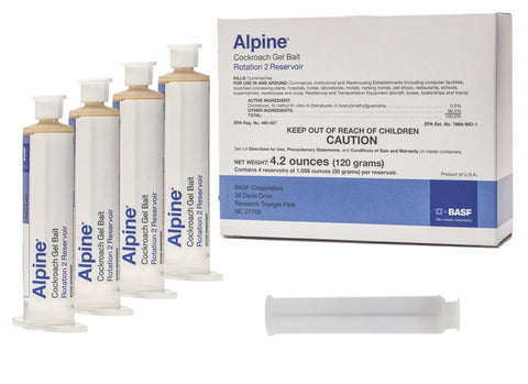 Alpine Cockroach Gel Bait Rotation 2 box with four 30 g tubes for roach control.