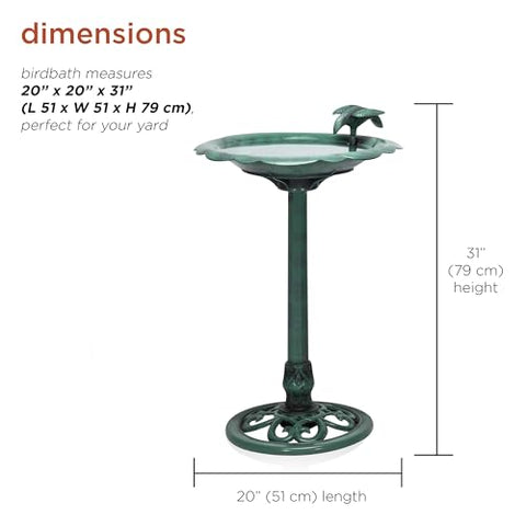 Alpine Corporation bird-on-rim close-up featuring a perched bird accent.