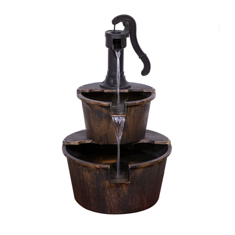 Alpine Corporation bronze finish fountain complements rustic spaces
