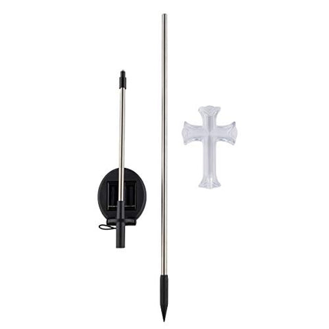 The Alpine cross stake adds a graceful focal point to a driveway or entry path.