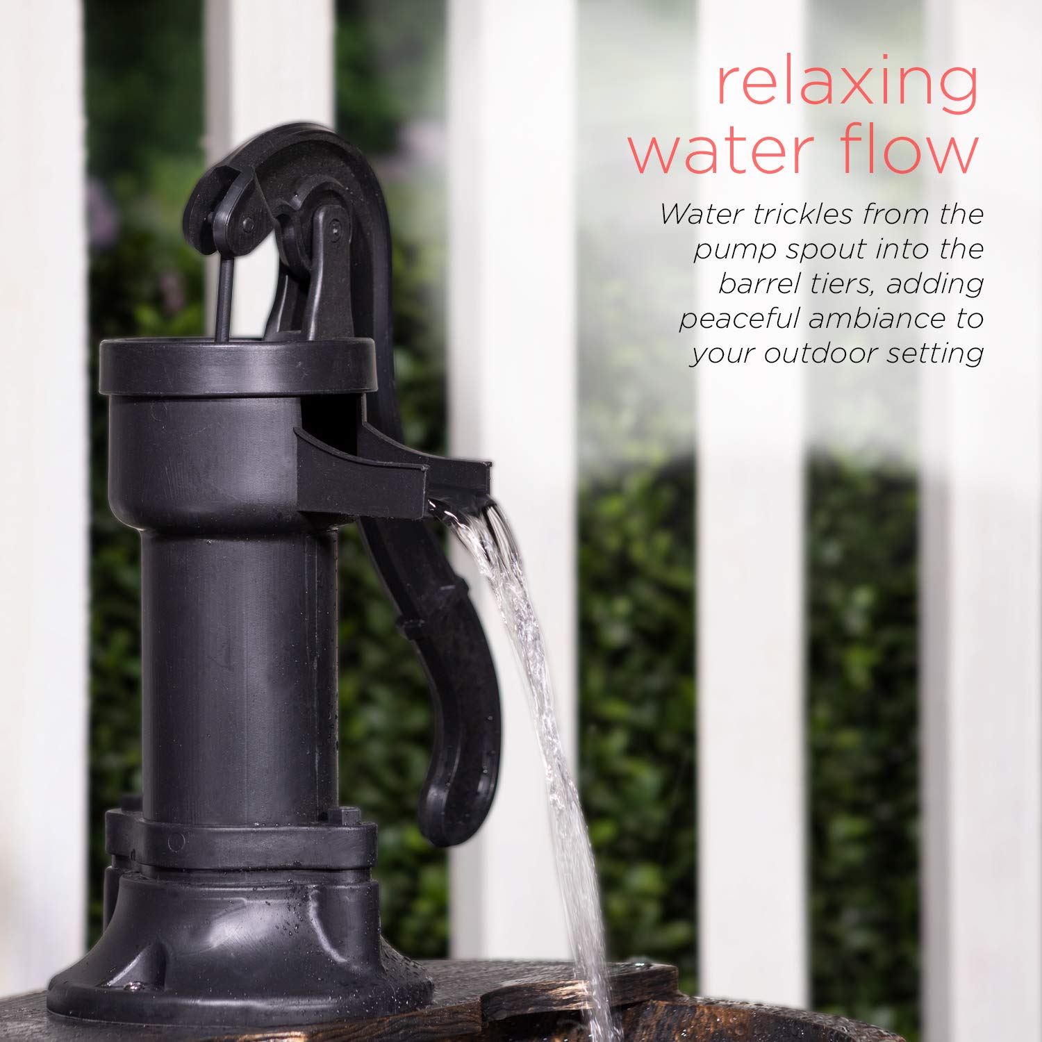 Alpine Corporation outdoor fountain setup for patio or yard display