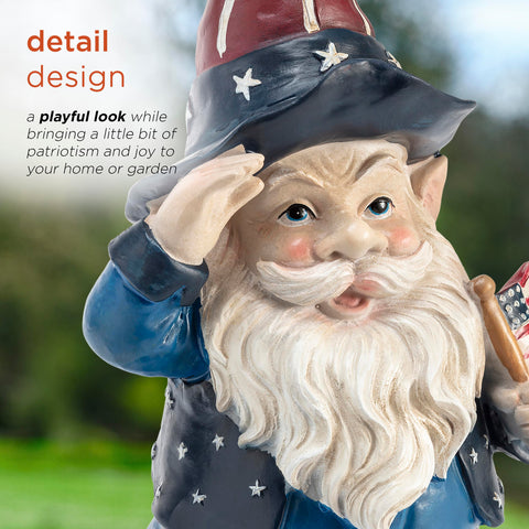 Alpine Corporation backyard gnome fits yards, decks, porches and entryways.