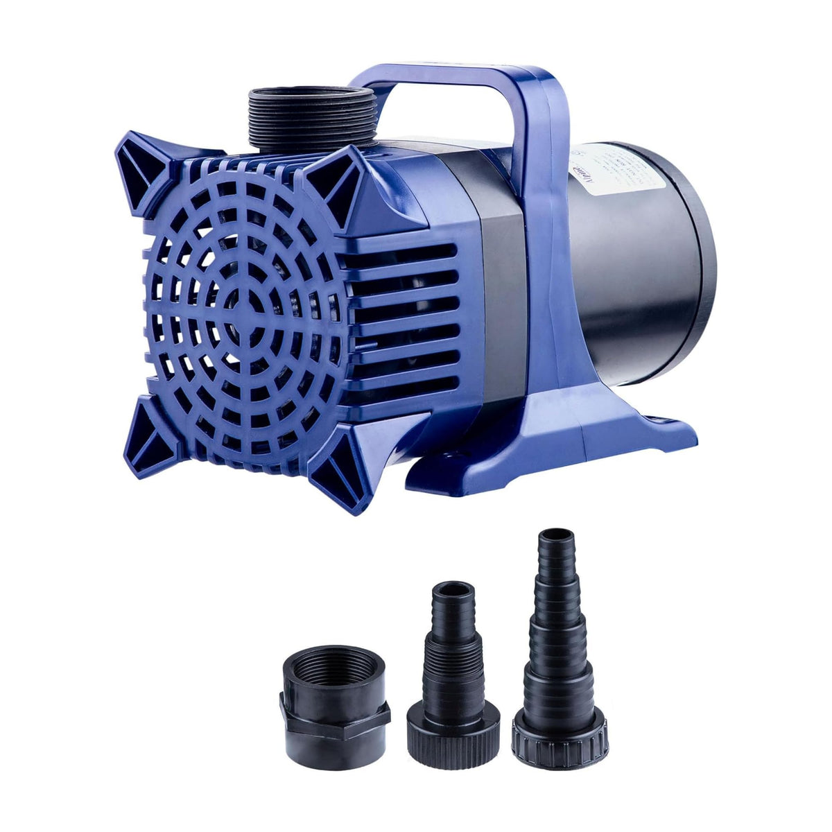 Alpine Cyclone Pump assembly demonstrates a compact submersible unit for pond circulation.