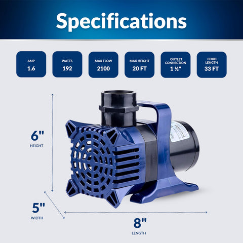 Alpine Cyclone Pump installed vertically or horizontally for versatile setup.
