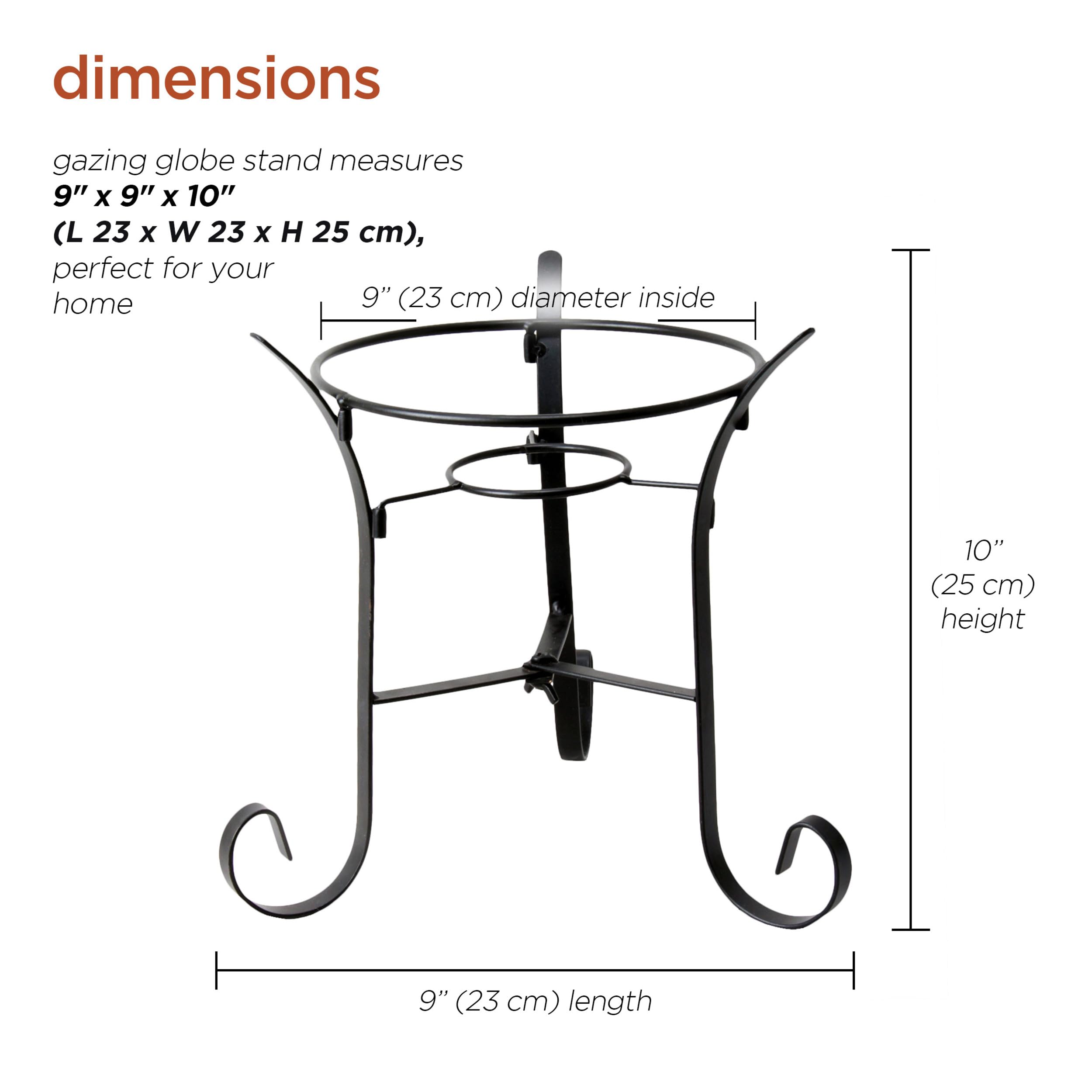 Alpine Gazing Globe Stand with a 10-inch globe demonstrates versatility.