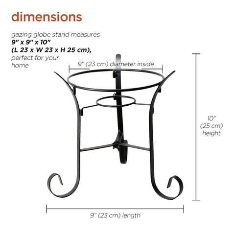 Alpine Gazing Globe Stand with a 10-inch globe demonstrates versatility.