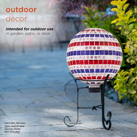 Alpine Gazing Globe Stand black finish complements any globe color.