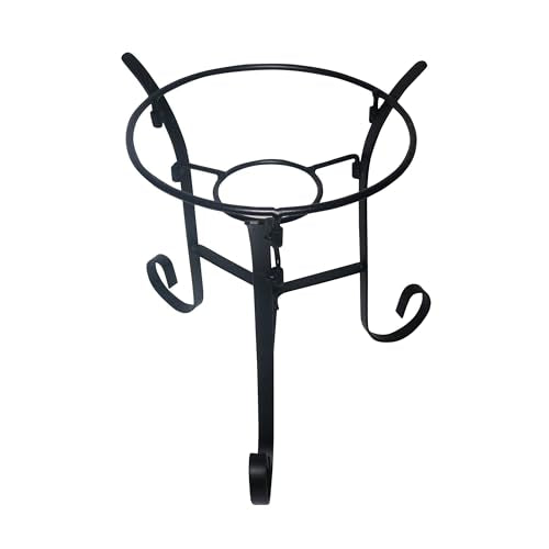 Alpine Gazing Globe Stand side view shows compact footprint for patio or garden.
