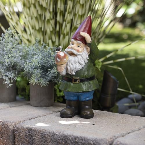 Alpine Corporation close up of bright painted finish showing gnome details