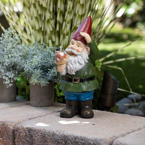 Alpine Corporation close up of bright painted finish showing gnome details