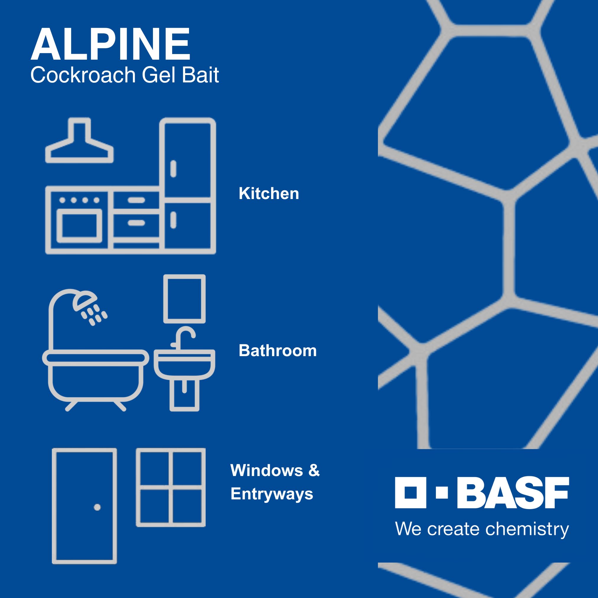 Alpine bait tubes installed under a shelf to target roach activity.