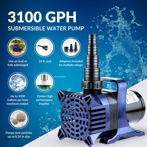 Alpine PAL3100 33 foot cord enables longer reach in garden ponds