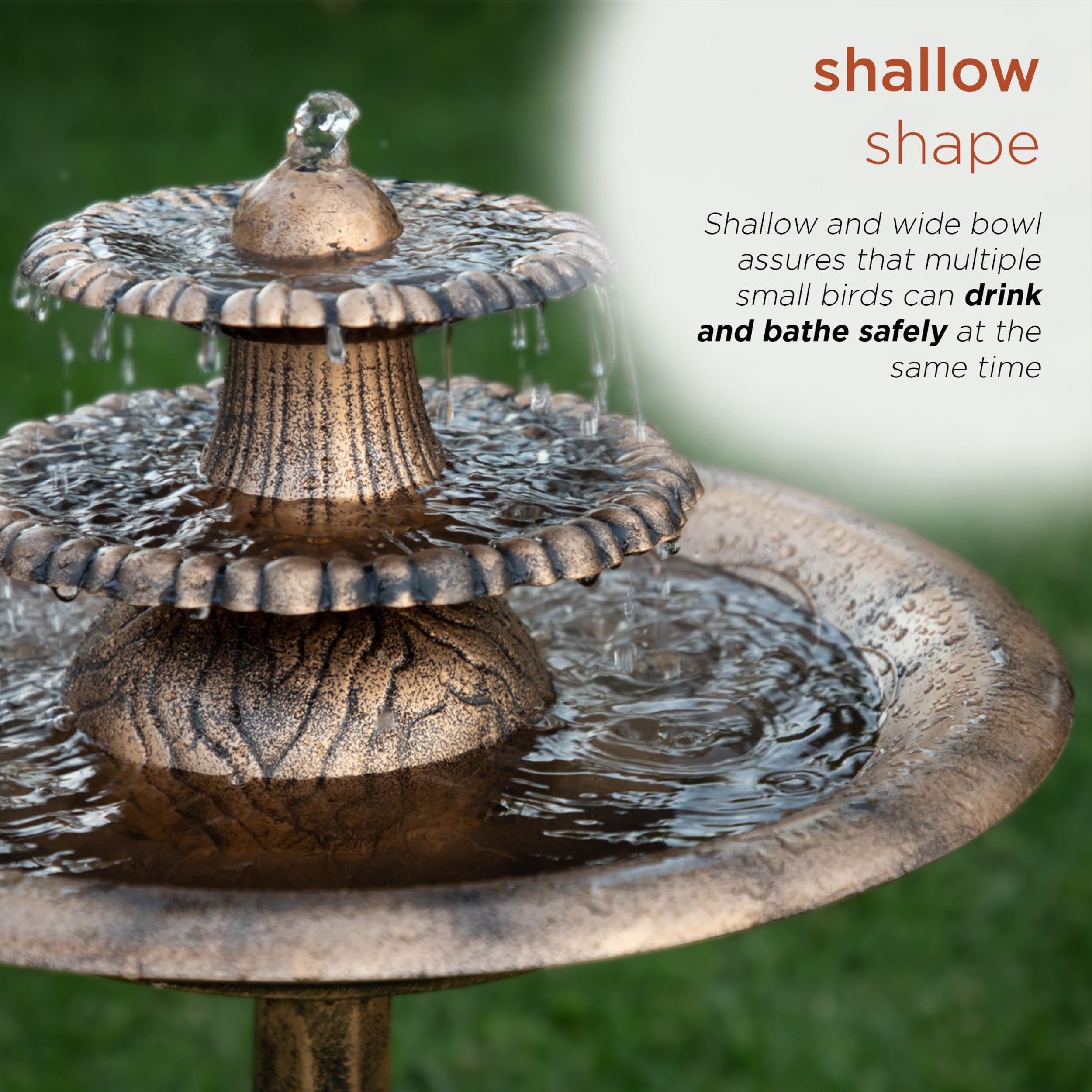 Alpine TEC106-BZ durable resin withstands weather for year-round outdoor use.