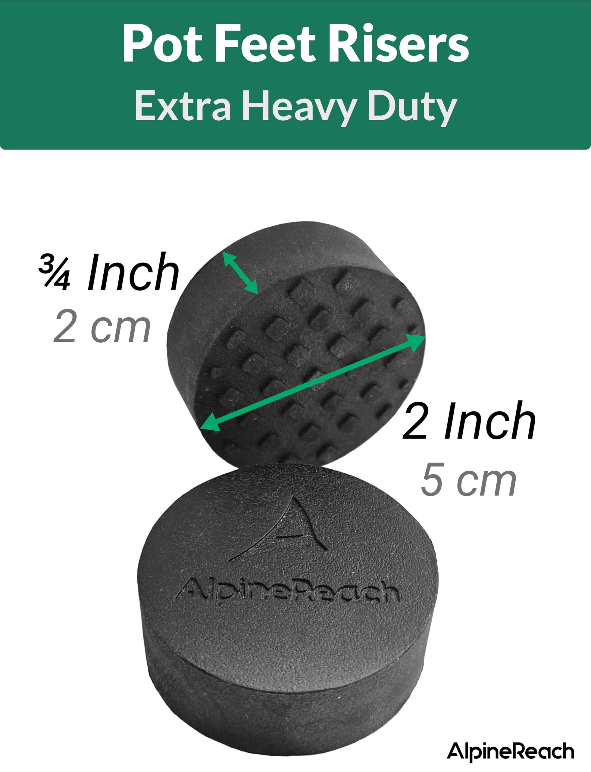 AlpineReach adhesive pads secure elevation without slipping under planters.
