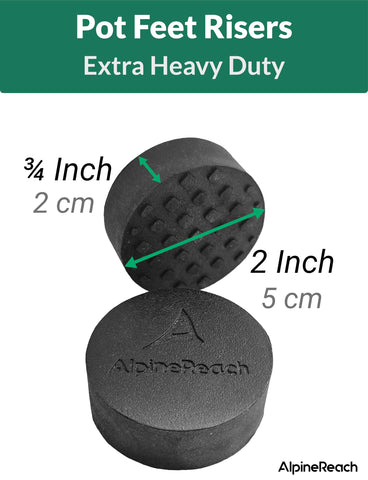 AlpineReach adhesive pads secure elevation without slipping under planters.