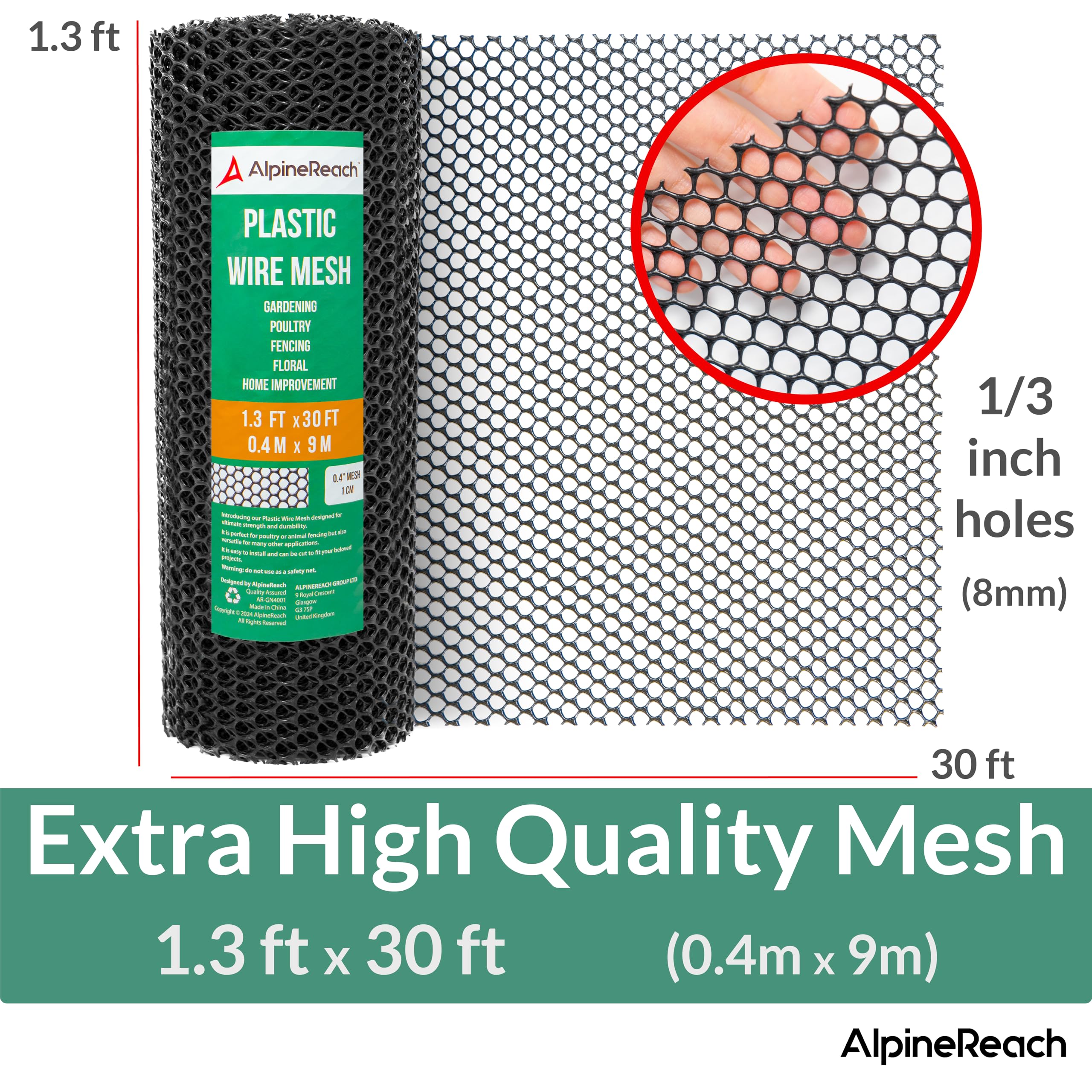 AlpineReach durable, aesthetic black mesh suitable for outdoor spaces